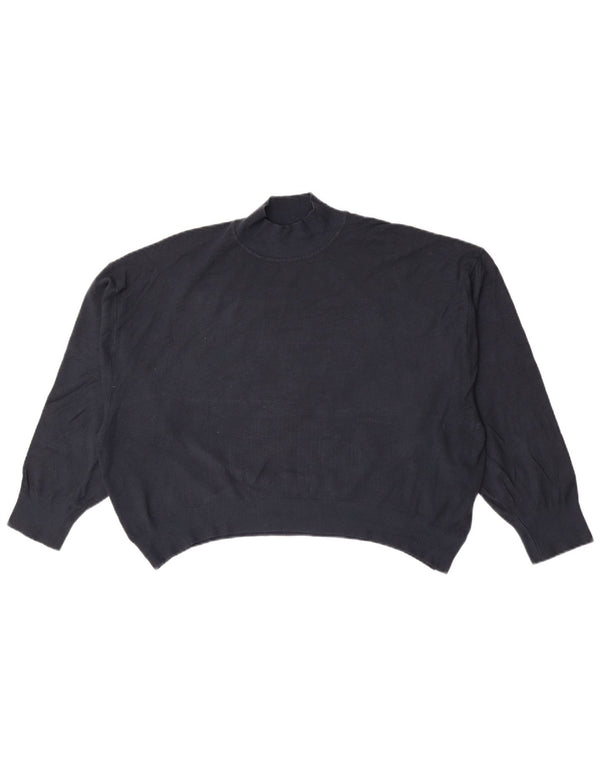Zara Pull surdimensionné à col roulé pour femme UK 16 Large Bleu marine