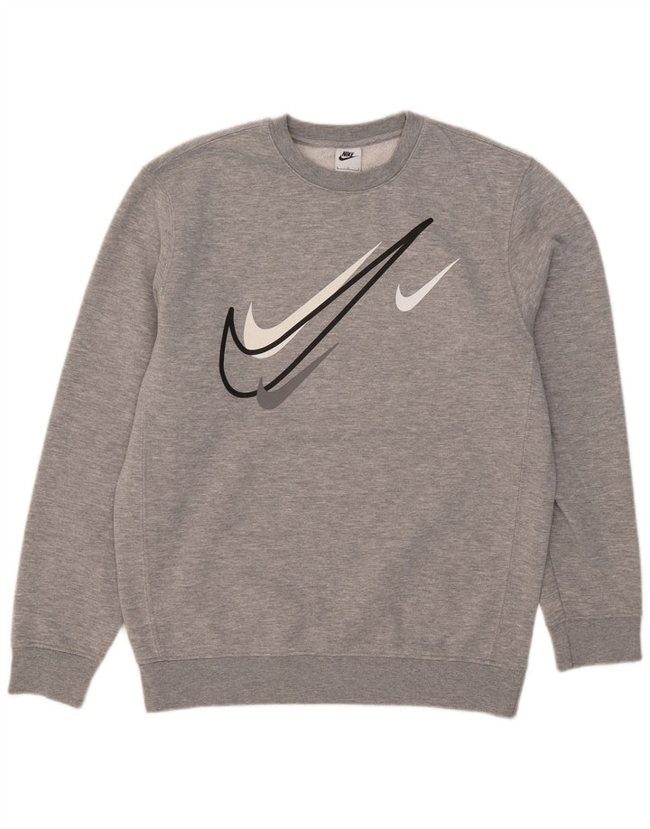 Nike Sweat-shirt graphique pour homme en coton gris Taille L