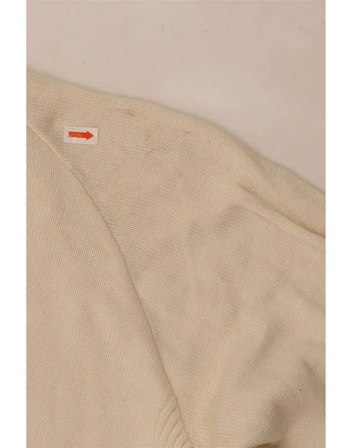 LEVI'S Cardigan surdimensionné pour femme UK 10 Petit coton blanc cassé