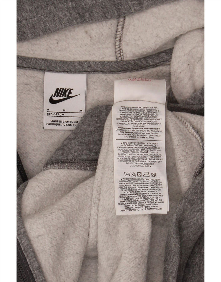 Nike Garçon Zip Sweat à capuche 10-11 ans Gris moyen Coton