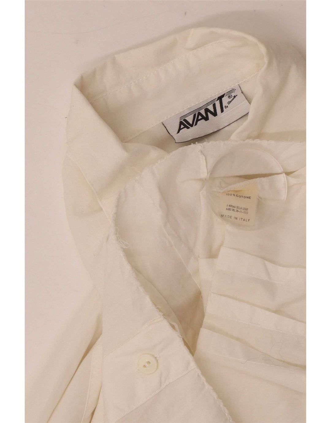 Avant Chemise à manches longues pour femme Coupe régulière UK 8 Petit Coton Blanc