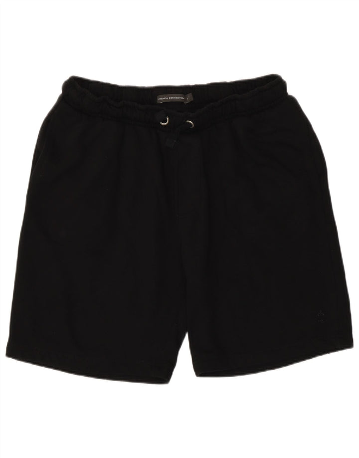 French Connection Short de Sport Homme Grand Noir Coton