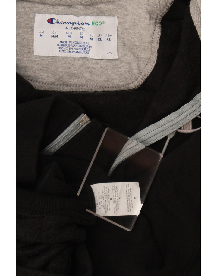 Champion Pull à capuche zippé pour homme en coton noir moyen