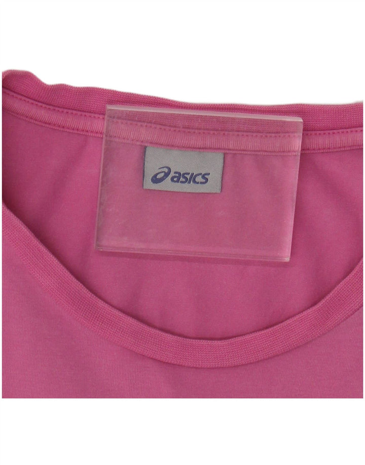 ASICS T-Shirt Femme Top UK 18 XL Rose Coton