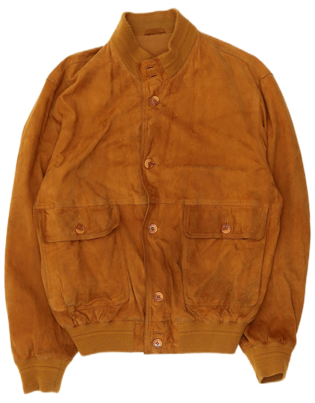 I NAVIGLI Blouson Bomber En Daim Homme IT 48 Cuir Marron Moyen