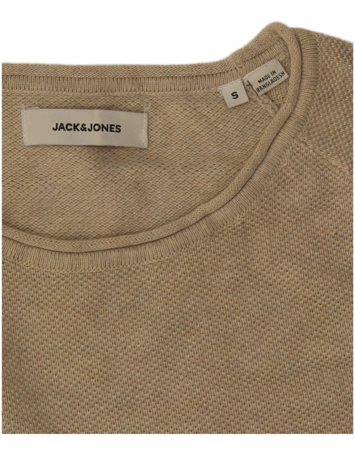 Jack & Jones Pull Col Bateau Homme Petit Beige