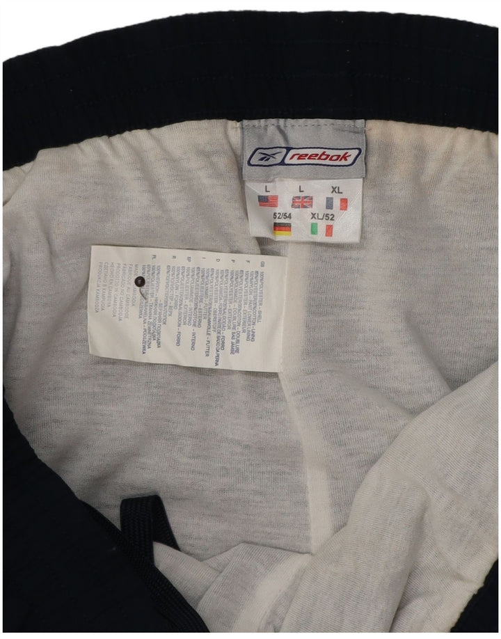 Reebok Pantalon De Survêtement Homme Large Bleu Marine Polyester