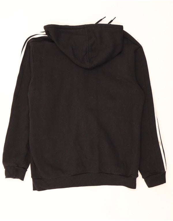 ADIDAS Pull à capuche zippé pour homme en coton noir moyen