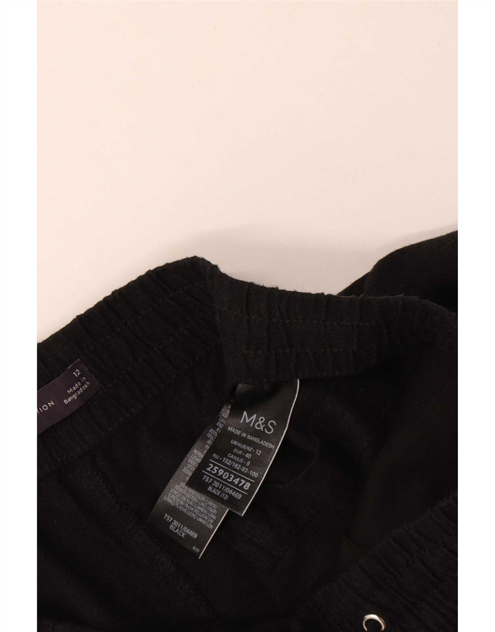 Marks & Spencer Short Chino Femme UK 12 Medium W30 Lin Noir