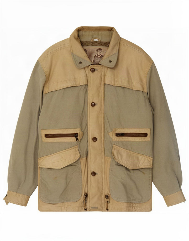 Conbipel Veste en Cuir Homme IT 50 Large Vert Colourblock
