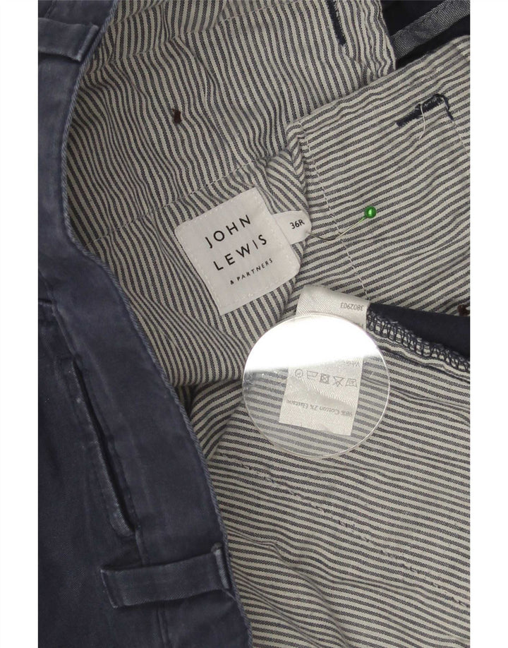 John Lewis Short Chino Regular Homme W36 Large Bleu Marine Coton