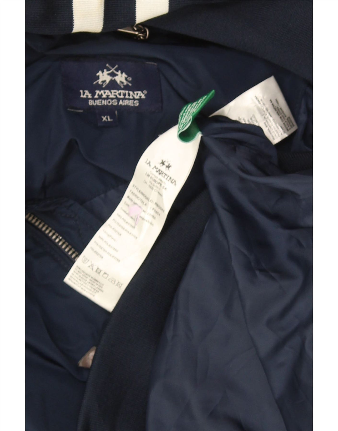 La Martina Veste Bomber Homme UK 42 XL Bleu Marine Polyester