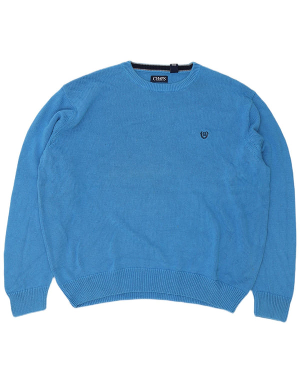 Chaps Pull à col rond pour homme 2XL en coton bleu