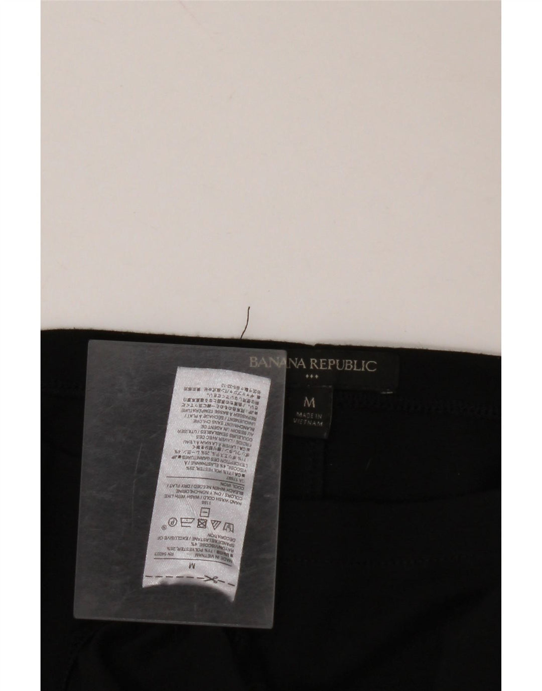 BANANA REPUBLIC Chemisier à manches 3/4 pour femme UK 12 Noir moyen Polyester