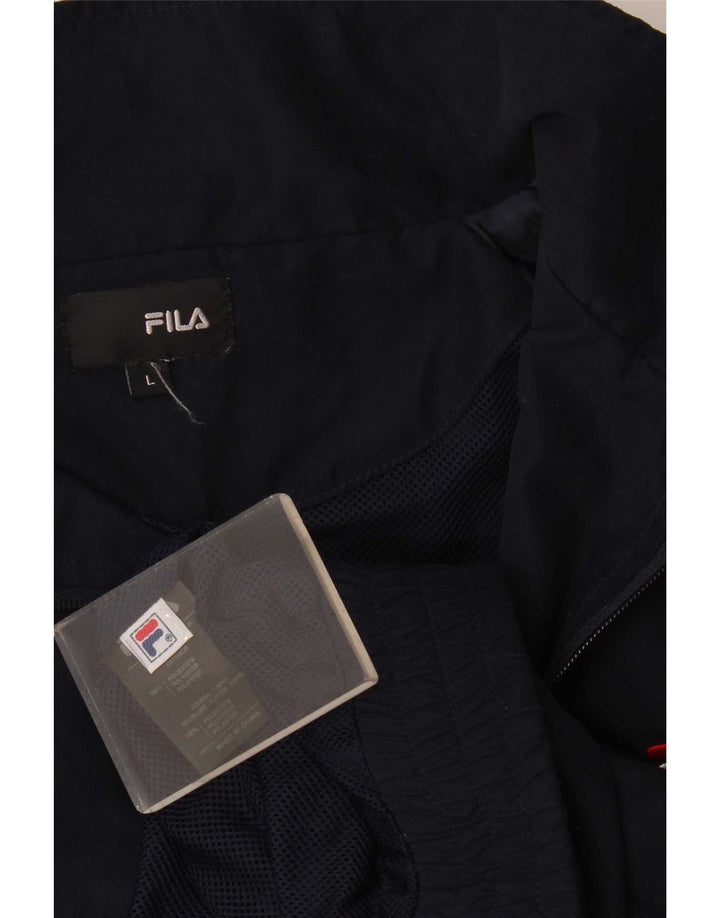 Fila Homme Survêtement Top Veste Large Bleu Marine Rayé Polyester