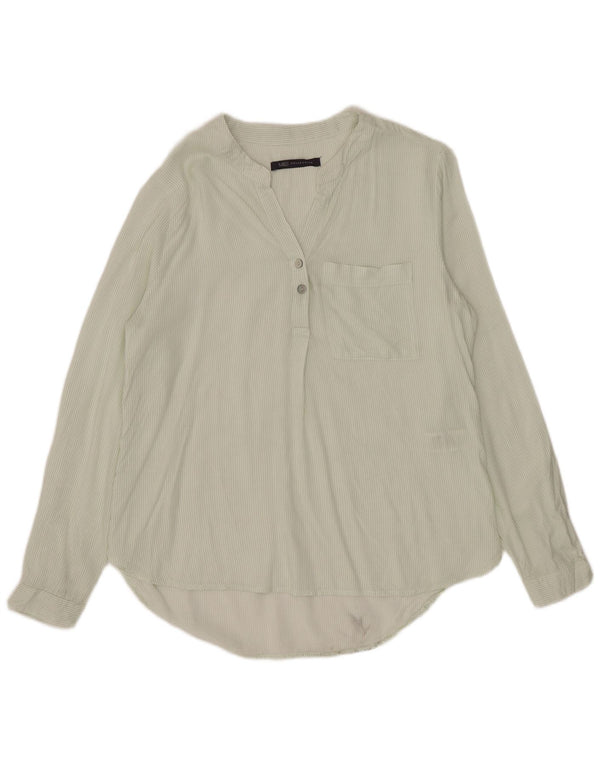 Marks & Spencer Chemise pull pour femme UK 6 XS Vert à fines rayures Viscose