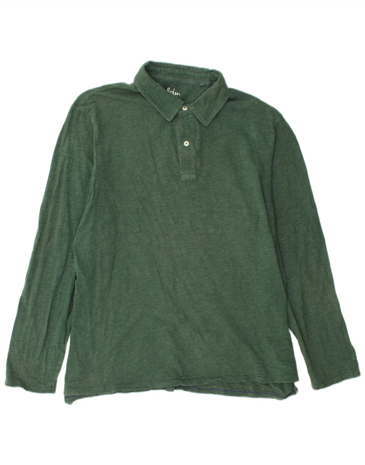 BODEN Polo à manches longues pour hommes 2XL Vert Coton