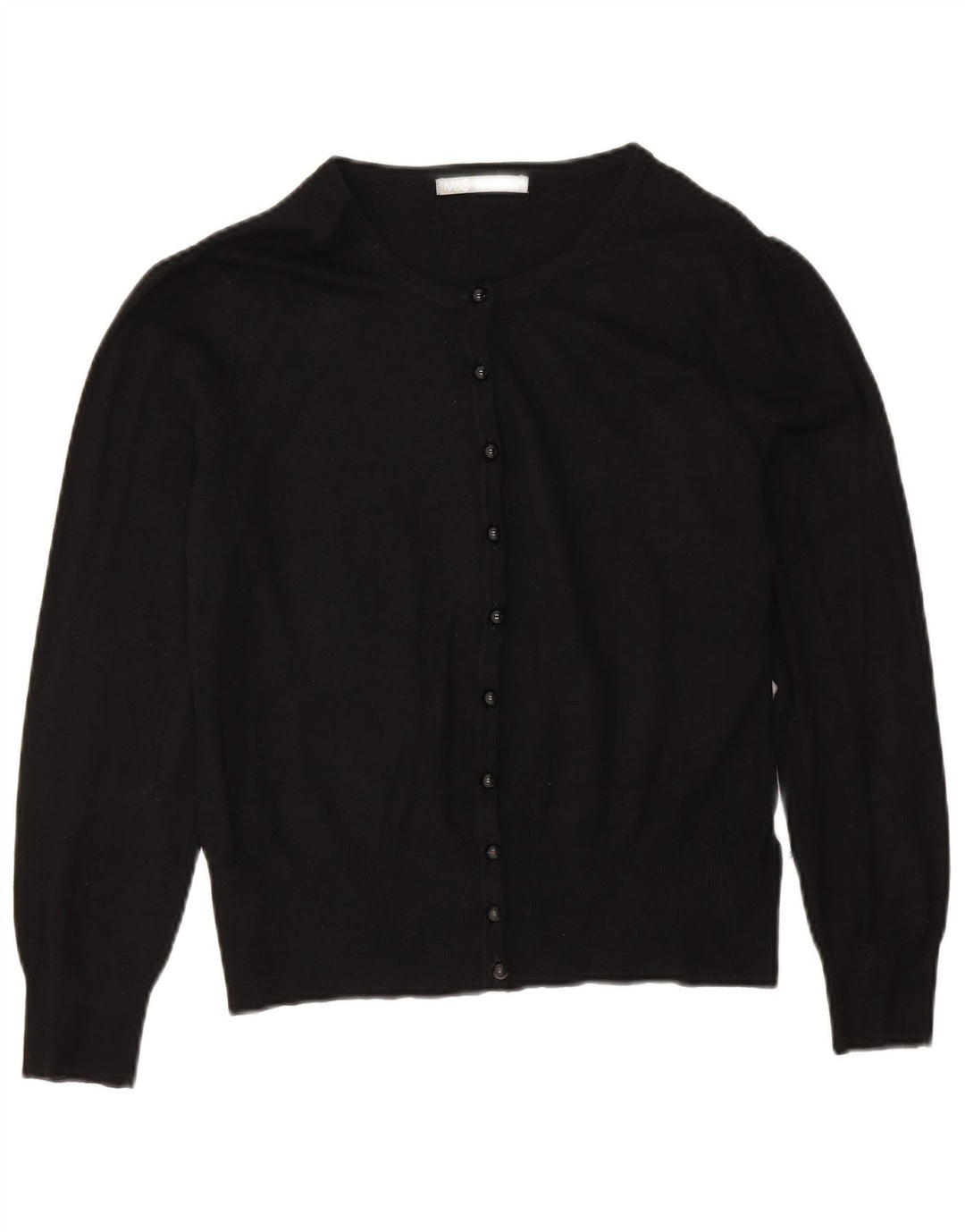 Marks & Spencer Pull Cardigan Femme UK 14 Large Viscose Noir