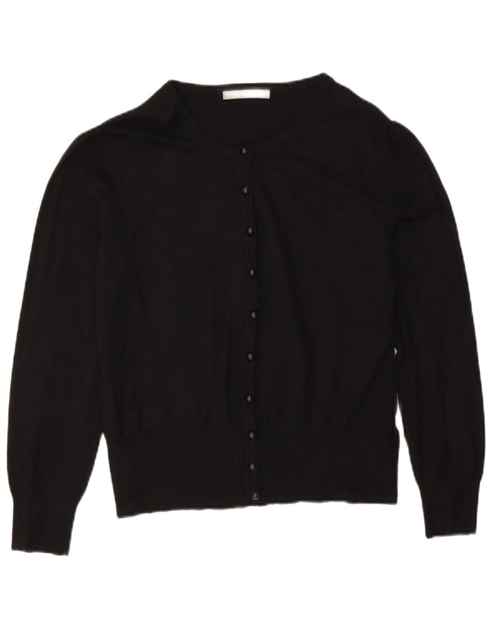 Marks & Spencer Pull Cardigan Femme UK 14 Large Viscose Noir