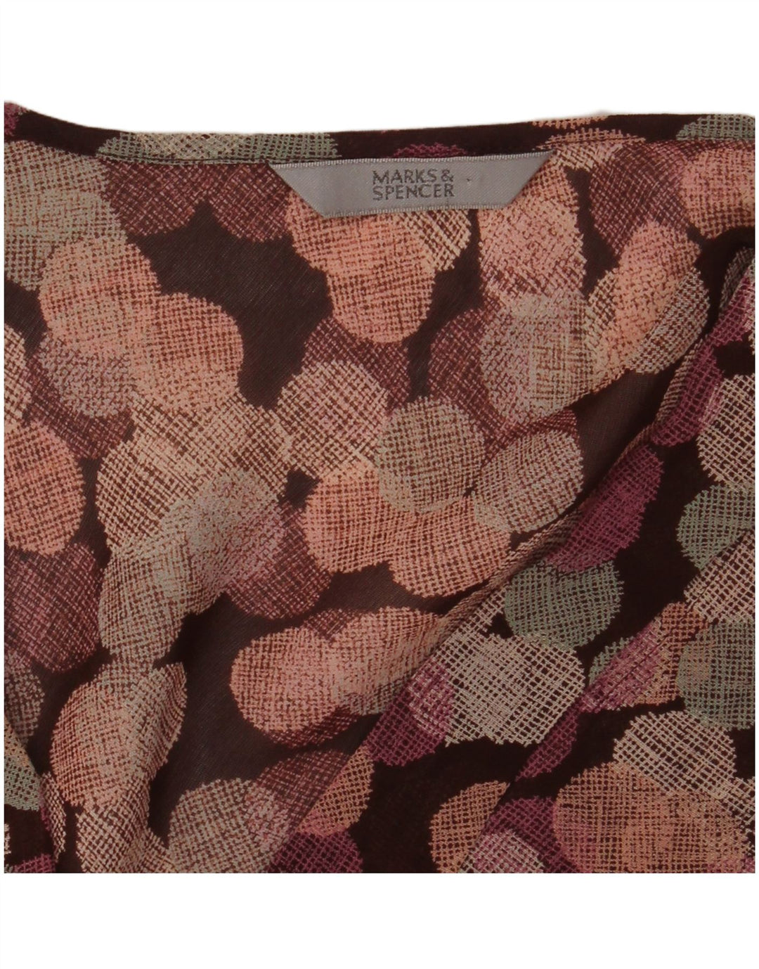 MARKS & SPENCER Haut chemisier sans manches pour femme UK 12 Violet moyen géométrique