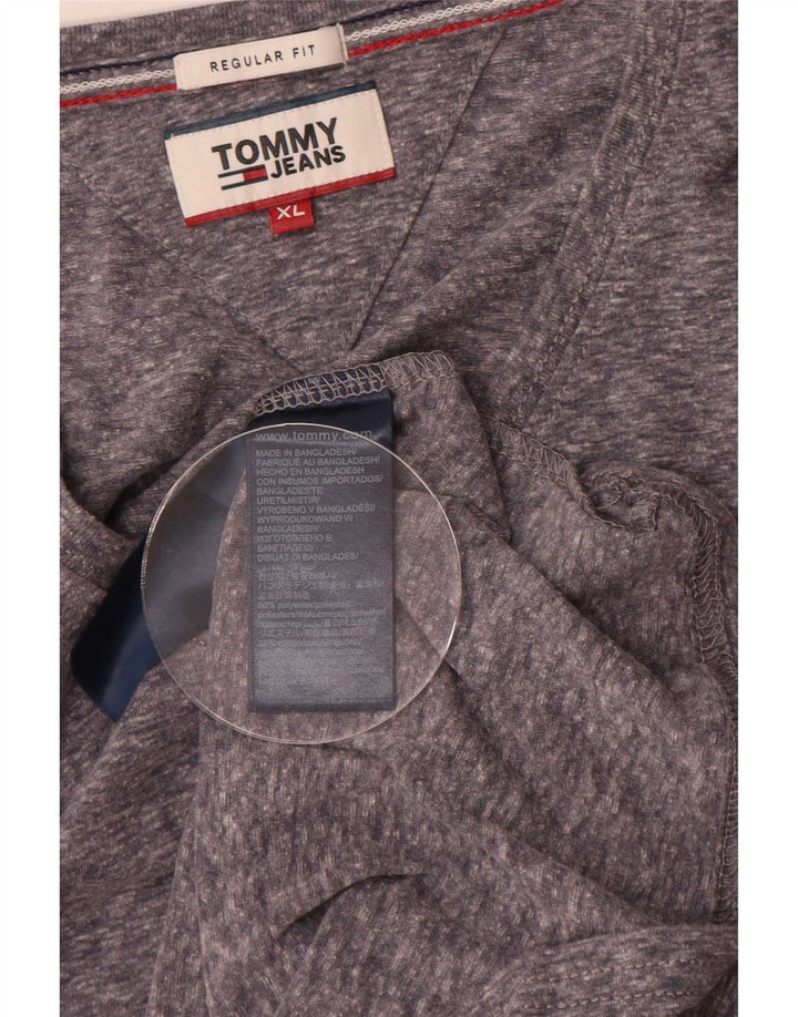 Tommy Hilfiger T-Shirt Coupe Régulière Homme XL Gris Moucheté Polyester