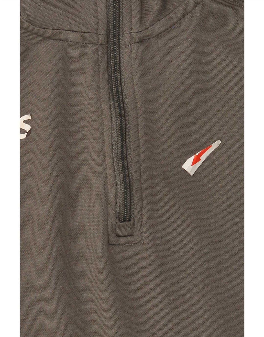 Asics Haut de survêtement à col zippé pour homme Large Gris Colorblock Polyester