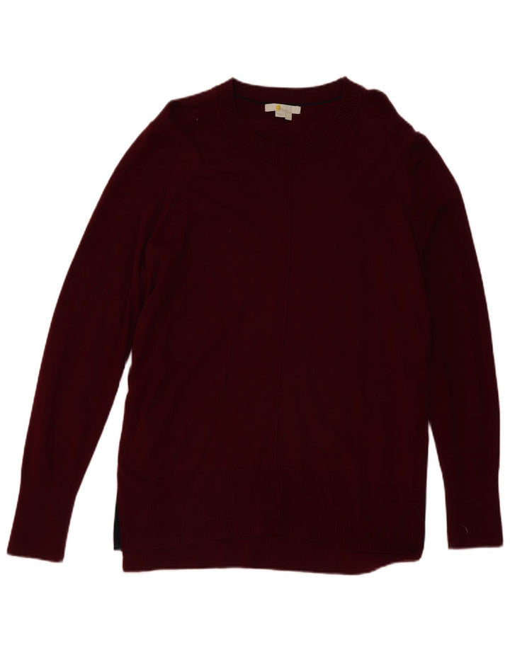 Boden Homme Pull Col Bateau Large Laine Bordeaux