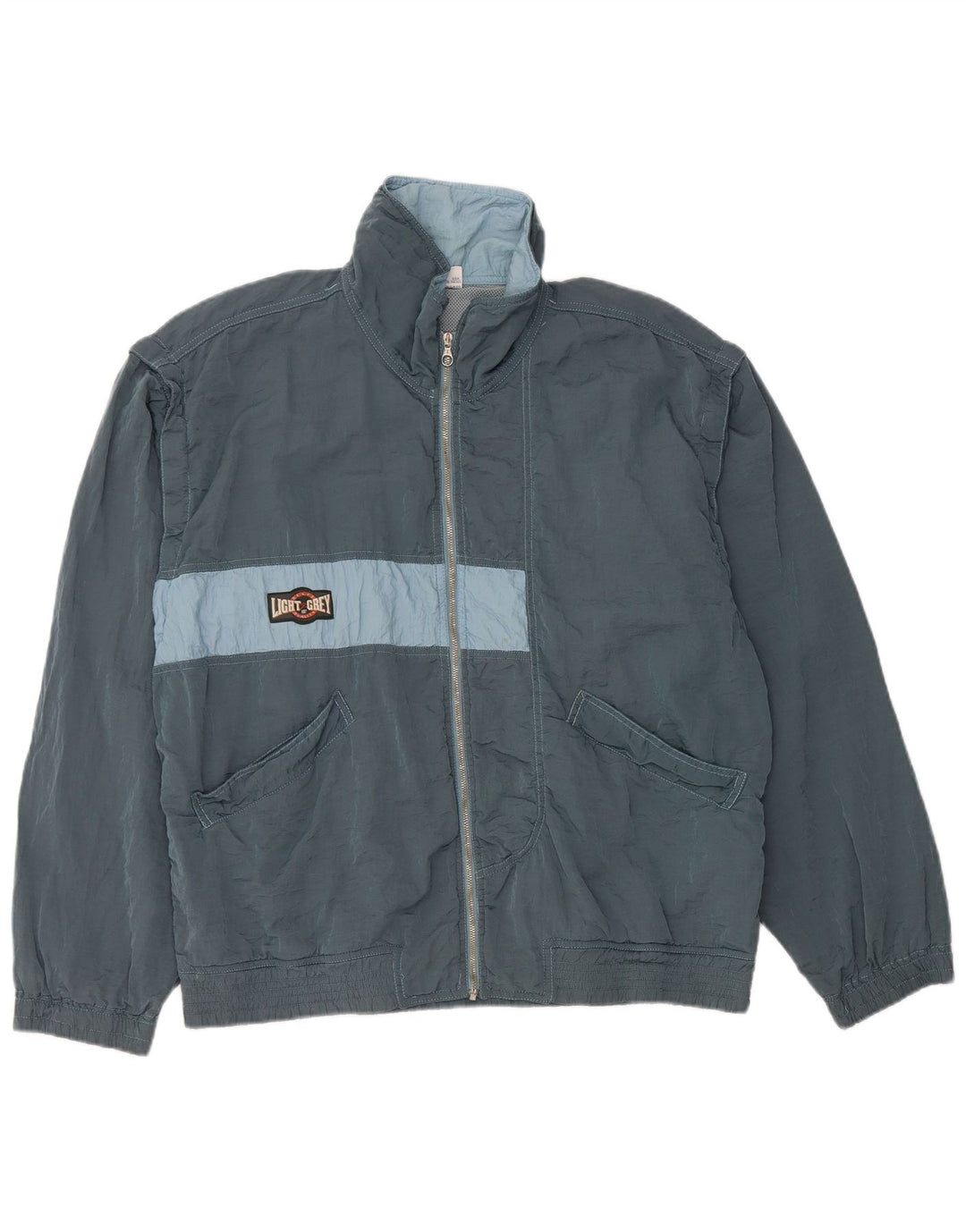 BELFE Veste de Survêtement Homme UK 38 Bleu Moyen Colorblock Polyamide