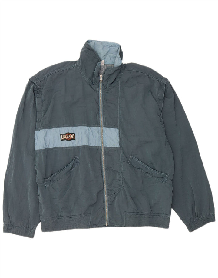 BELFE Veste de Survêtement Homme UK 38 Bleu Moyen Colorblock Polyamide