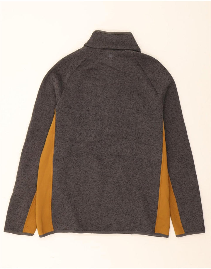 Mountain Warehouse Sweat-shirt à col zippé pour homme, grand color block, gris