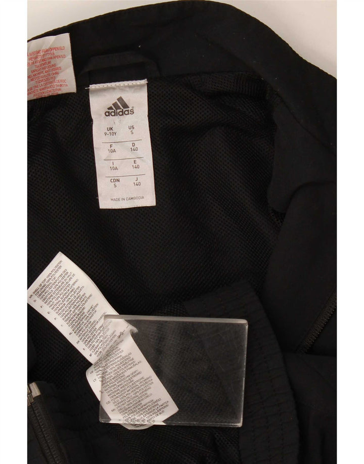 Adidas Veste de Survêtement Graphique Garçon 9-10 Ans Noir Colorblock