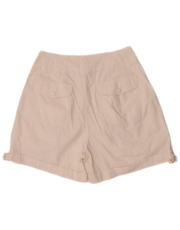 vintage Femme Taille Haute Chino Shorts Moyen W28 Off White
