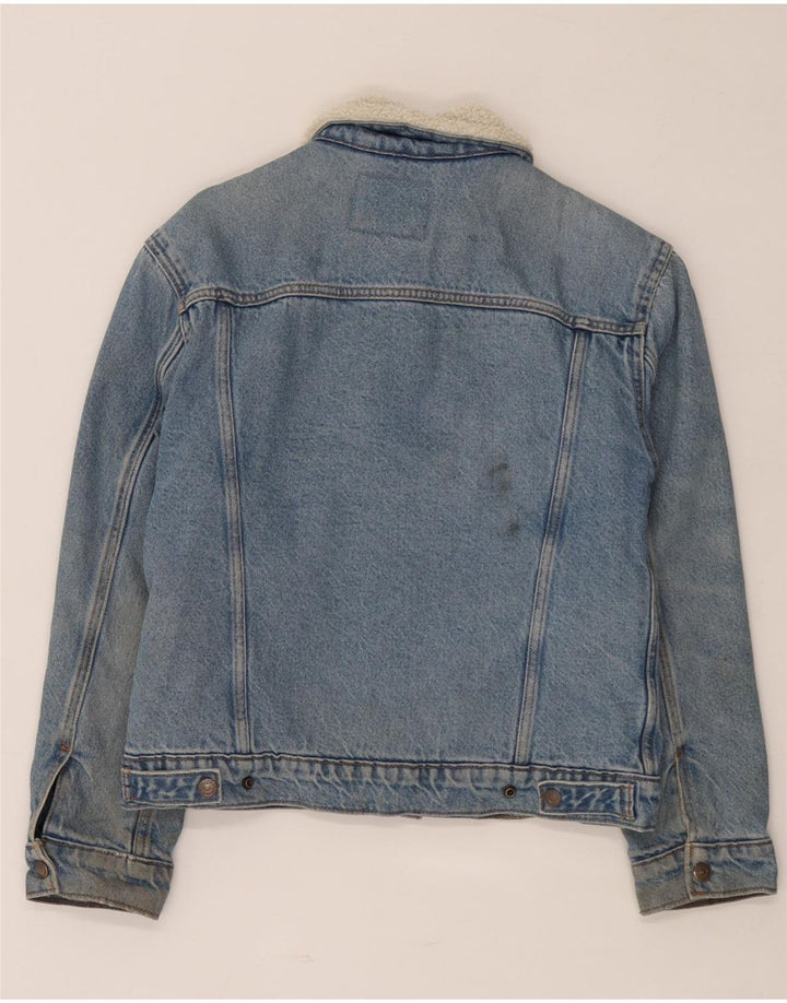 Levi's Veste Sherpa Denim Homme UK 34 XS Bleu Coton