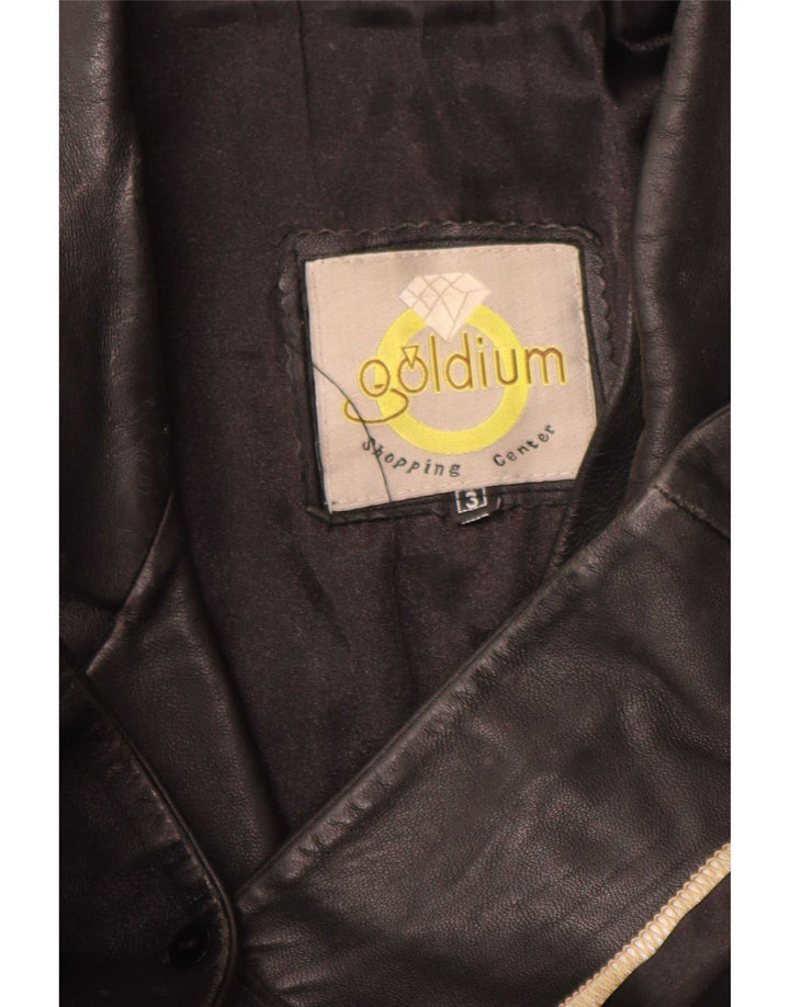 veste en cuir homme vintage UK 40 Grand Noir