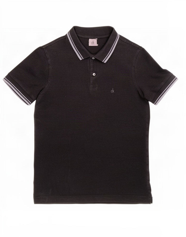 Calvin Klein Polo Homme Petit Noir Rayé
