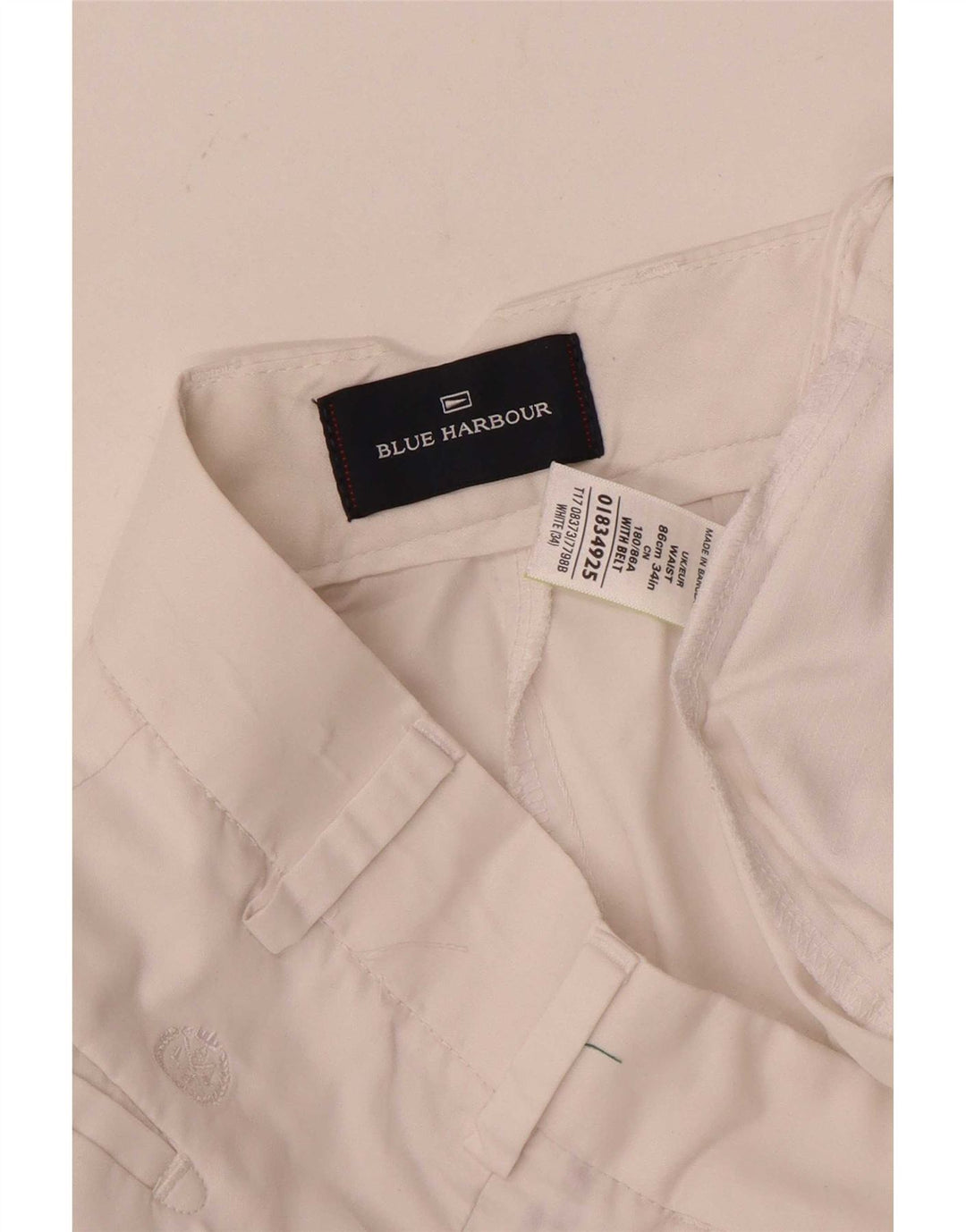 Marks & Spencer Short chino Blue Harbour W34 pour homme en coton blanc Taille L