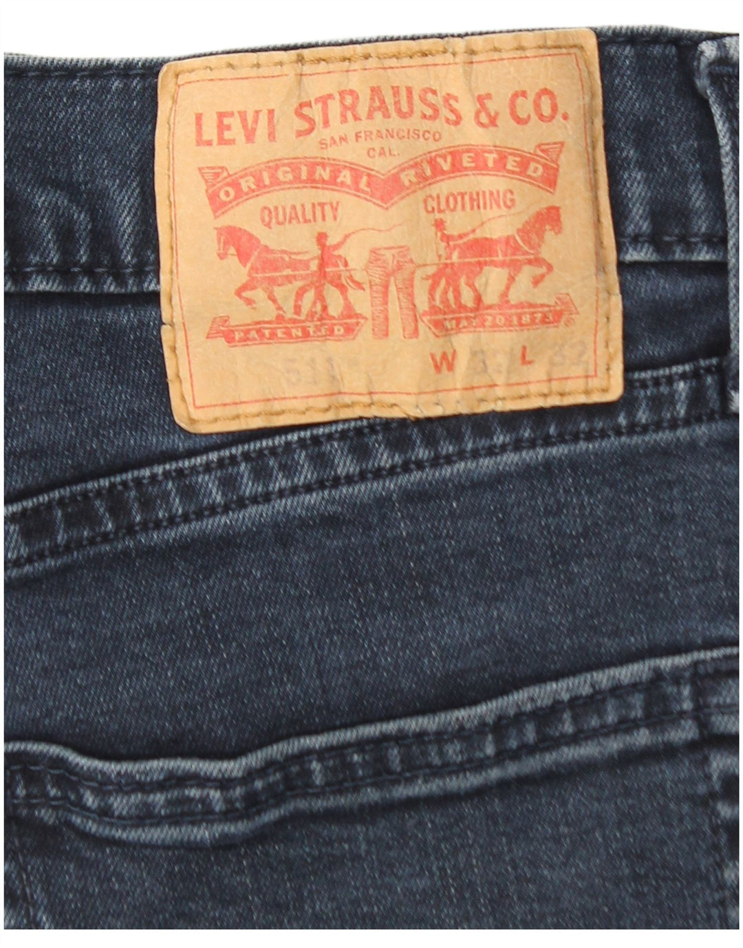 LEVI'S Jean Slim 511 Homme W32 L32 Bleu Marine Coton