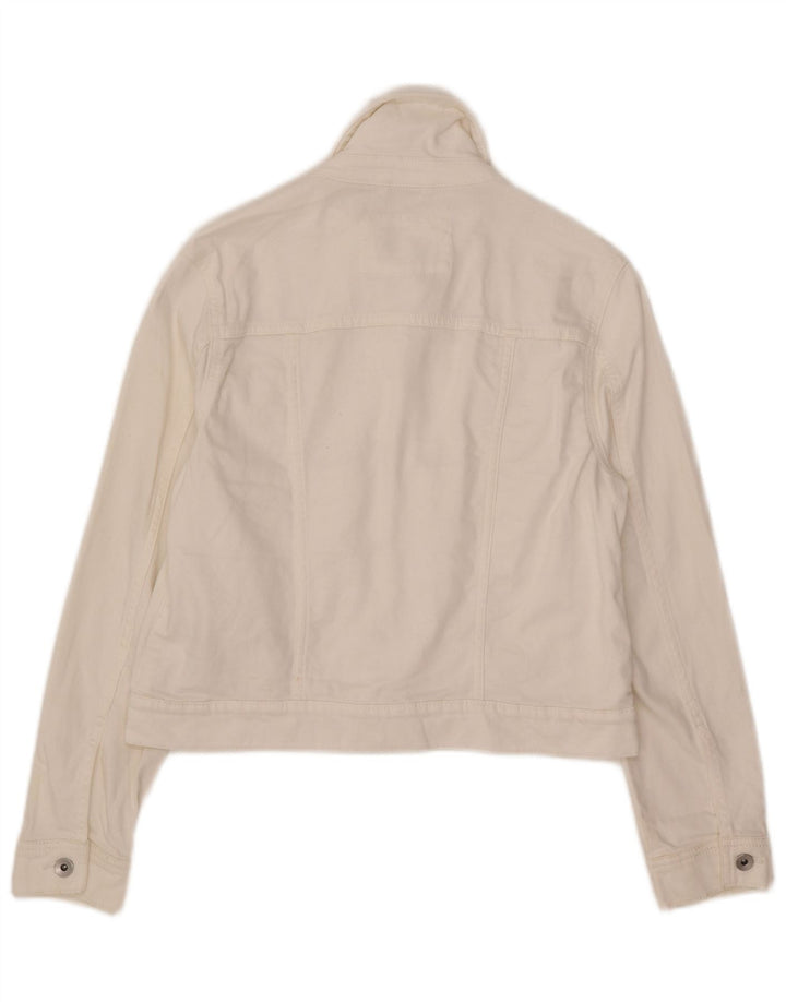 Marks & Spencer Veste en jean courte pour femme UK 12 Coton blanc moyen