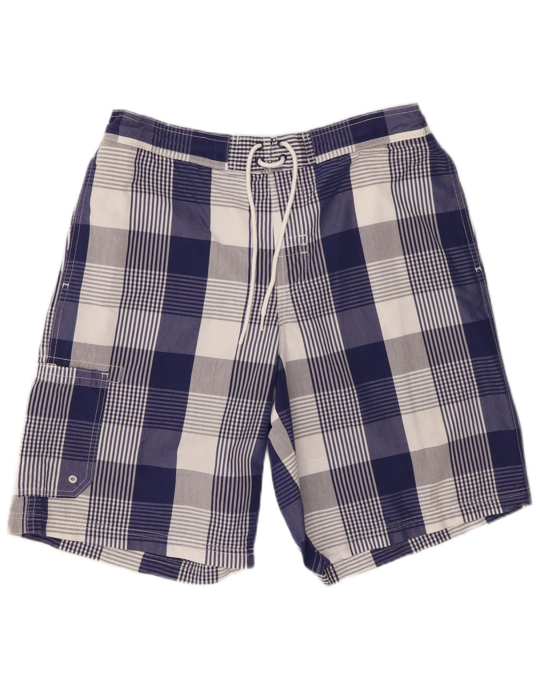 Marks & Spencer Short de Bain Blue Harbour Homme en Coton à Carreaux Bleu Large