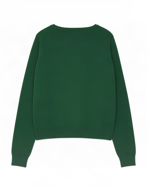Zara Femme Cardigan Pull UK 6 XS Vert Coton