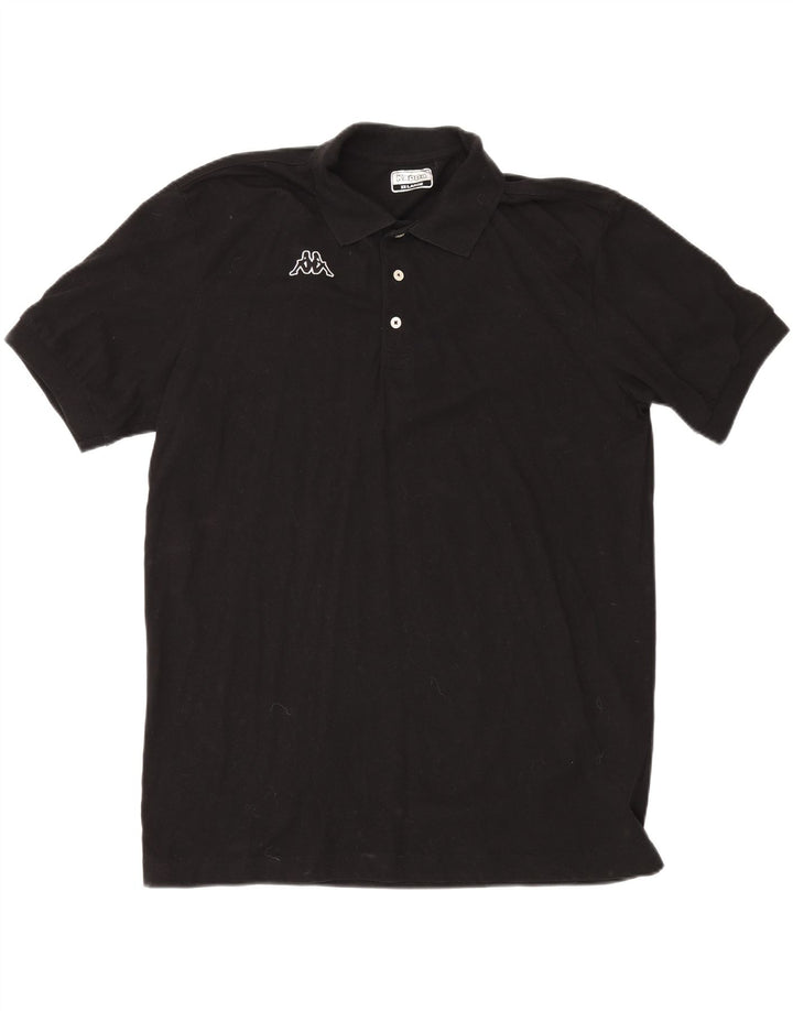 KAPPA Mens Polo Shirt 2XL Black Cotton Vintage Kappa and Second-Hand Kappa from Messina Hembry 