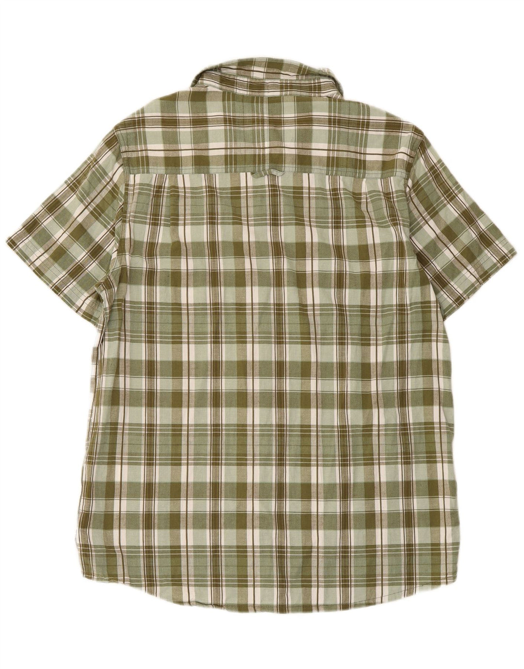 Mountain Warehouse Chemise à manches courtes pour homme en coton à carreaux verts