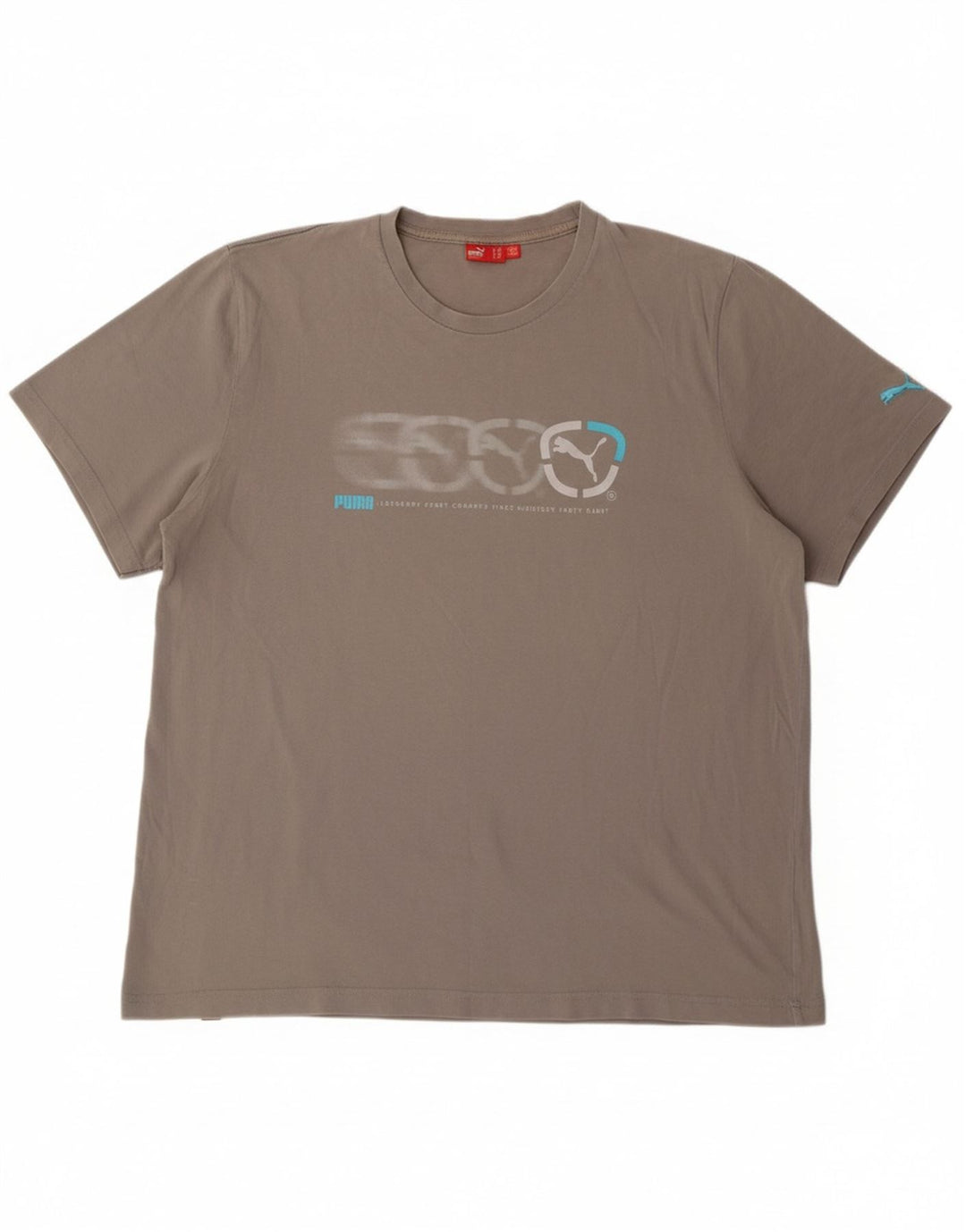 PUMA Mens Graphic T-Shirt Top 2XL Grey Cotton Vintage Puma and Second-Hand Puma from Messina Hembry 