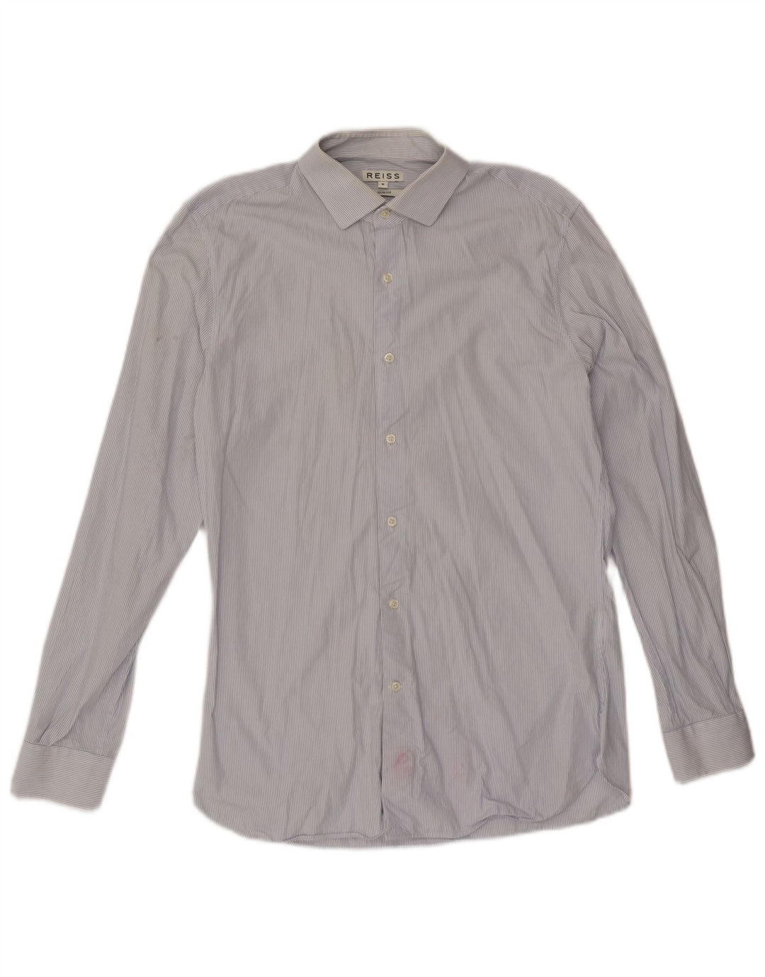 Reiss Chemise Slim Fit Homme Bleu Moyen Rayé Coton