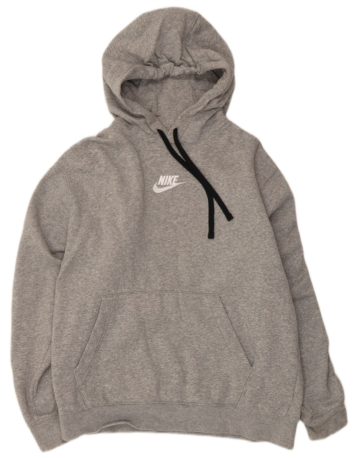 Nike Pull à capuche graphique en coton gris moyen pour homme