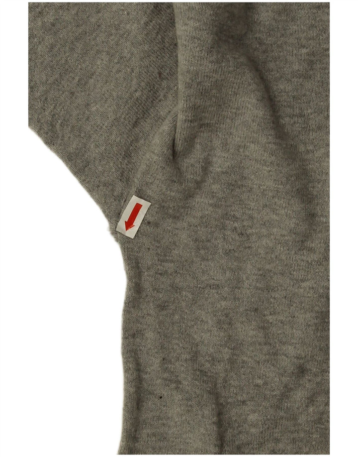 Zara Pull surdimensionné à col bateau pour femme UK 14 Gris moyen moucheté