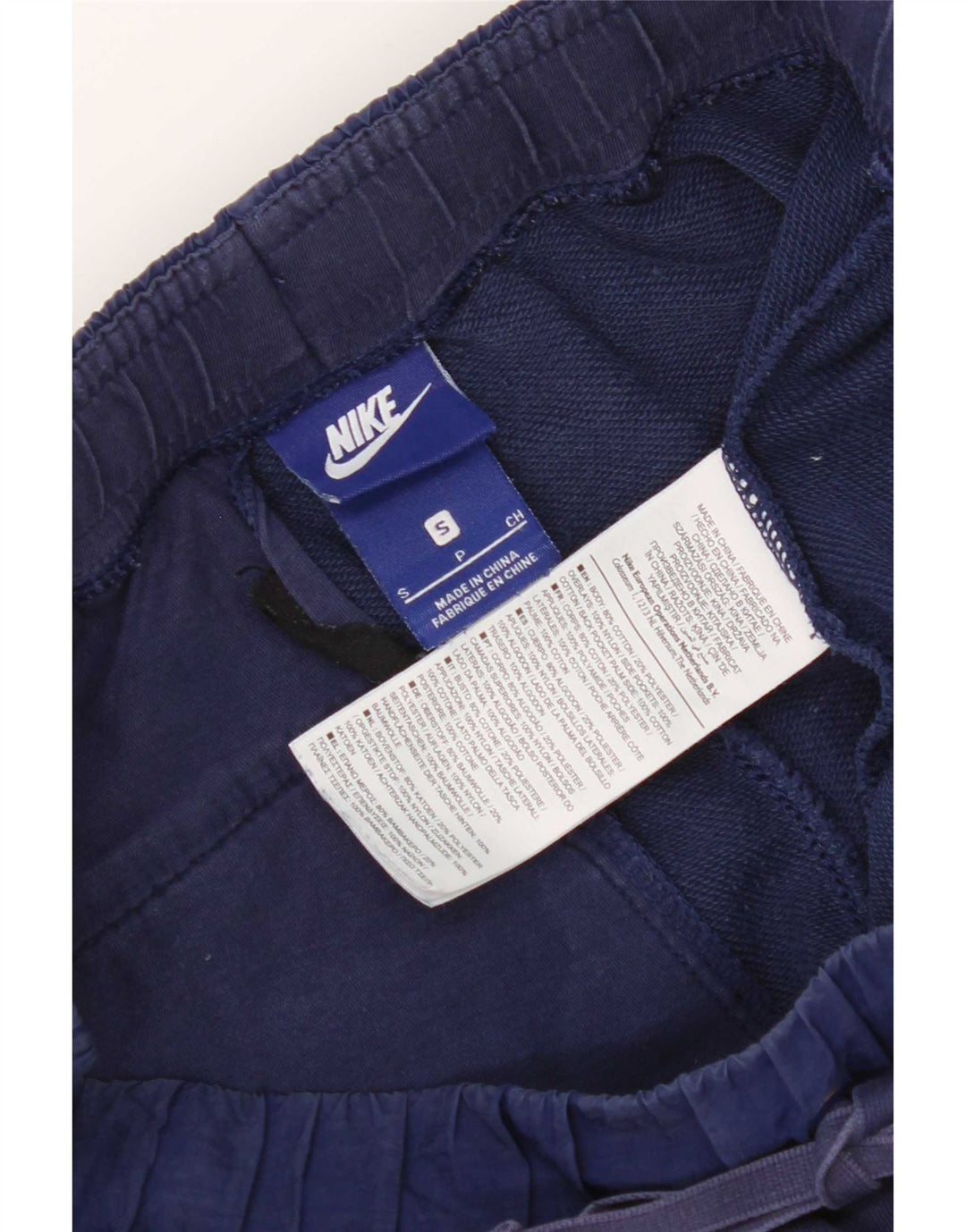 Nike Pantalon de survêtement graphique pour homme Petit en coton bleu marine