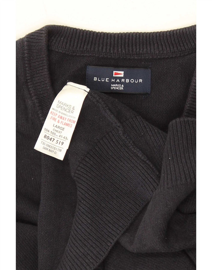 Marks & Spencer Débardeur Blue Harbor Vest pour hommes en coton bleu marine