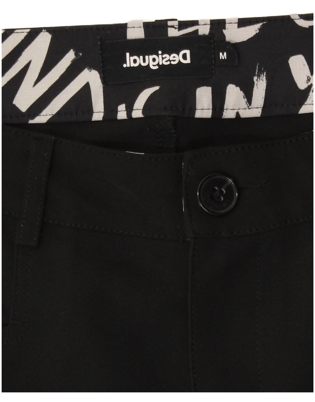 Desigual Pantalon Slim Casual Femme Moyen W28 L28 Noir
