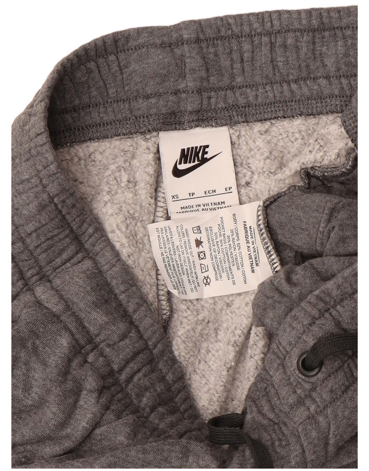 NIKE Pantalon de survêtement pour femme UK 6 XS Gris Coton